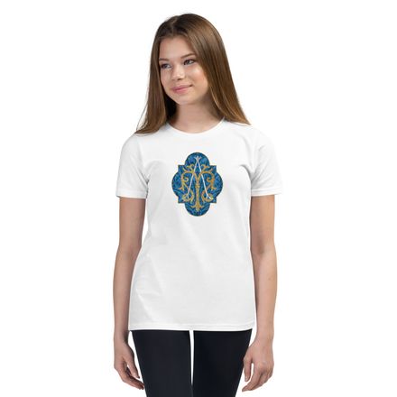 Youth Staple Tee, Auspice Maria, Crest with rounded Cross, u3bkt0