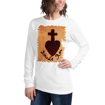 Unisex Long Sleeve Tee, Sacré Coeur, Dieu de Roi, Vendée Chouan, sqpbrl design