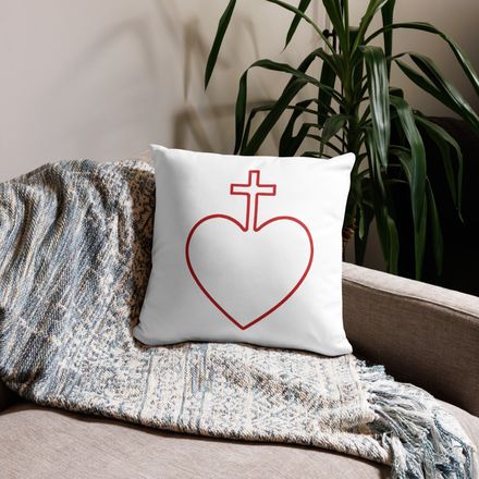 Pillow case 18x18, Sacred Heart of Jesus, 7ugqf9 hollow design