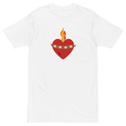 Men&#x27;s Premium Heavyweight Tee, Immaculate Heart Of Mary, ruzlxj design