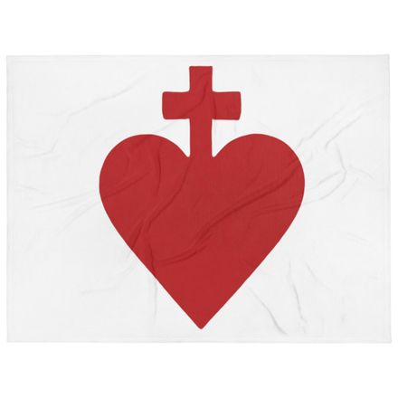 Throw Blanket, Sacred Heart of Jesus, yjegla design 