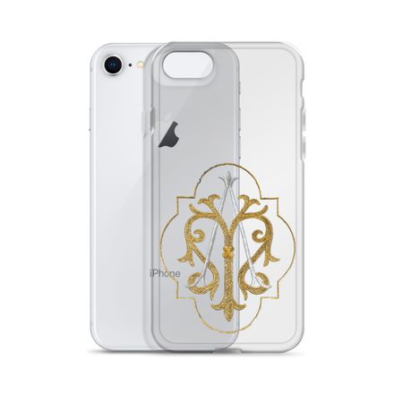 Clear Case for iPhone, Auspice Maria, Crest with outer edge, kdegvj