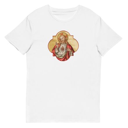 Men&#x27;s Premium Cotton T-Shirt, Sacred Heart of Jesus, eq75pu design