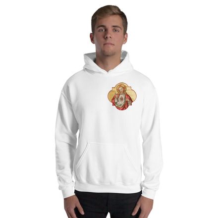 Unisex Heavy Blend Hoodie, Sacred Heart of Jesus, eq75pu, left chest
