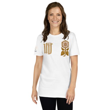 Unisex Basic Softstyle T-Shirt, IHS with Monstrance Tree, rratlk