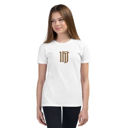 Embroidered Youth Staple Tee, IHS, Golden Pattern, gedziz