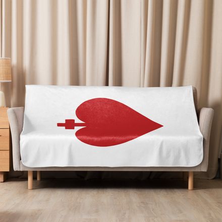 Sublimated Sherpa Blanket, Sacred Heart of Jesus, zhw6bo design, vertical