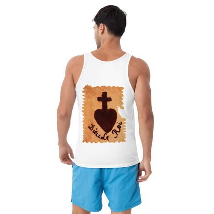 Staple Tank Top, Sacré Coeur, Dieu de Roi, Vendée Chouan, sqpbrl design, large back