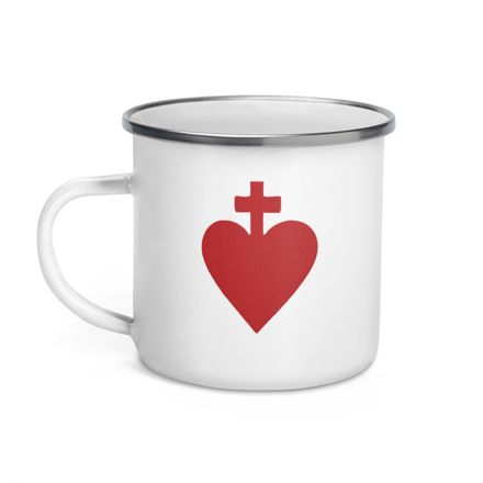 Enamel Mug, Sacred Heart of Jesus, yjegla design 