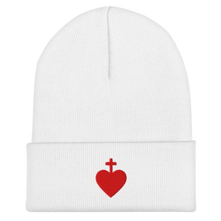 Cuffed Beanie, Sacred Heart of Jesus, 7ugqf9 design