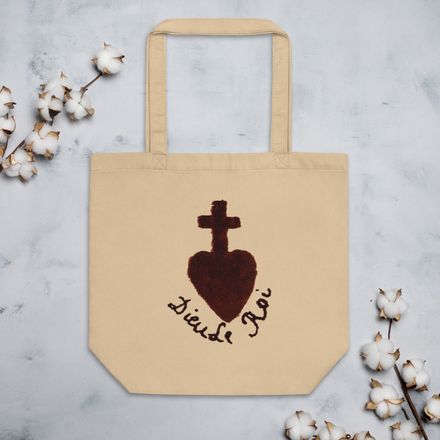 Eco Tote, Sacré Coeur, Dieu de Roi, Vendée Chouan, obymh4 design