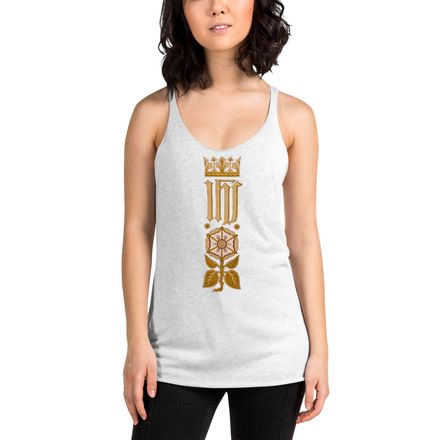 Women&#x27;s Tank Top, IHS Stripe With Crown and Monstrance, vw6yal