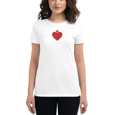 Women&#x27;s Fashion Fit T-Shirt, Sacred Heart of Jesus, zhw6bo