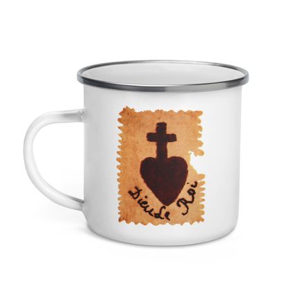 Enamel Mug, Sacré Coeur, Dieu de Roi, Vendée Chouan, sqpbrl design