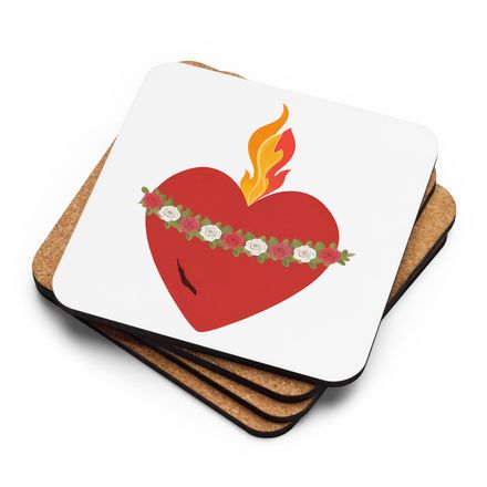 Cork-Back Coaster, Immaculate Heart Of Mary, ruzlxj design