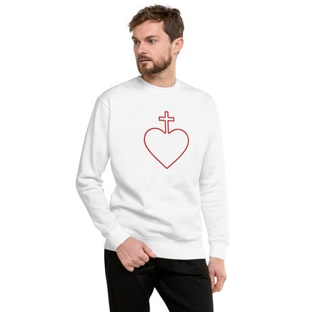Unisex Premium Sweatshirt, Sacred Heart of Jesus, 7ugqf9 hollow design