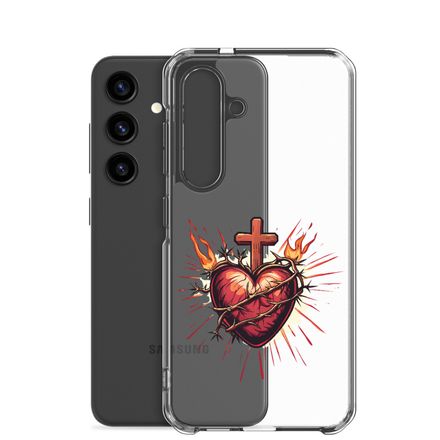 Clear Case for Samsung, Sacred Heart of Jesus, uetiyj design