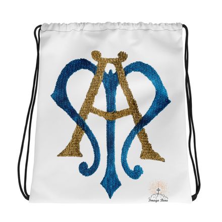 Drawstring Bag, Auspice Maria, Crest, rphg0v