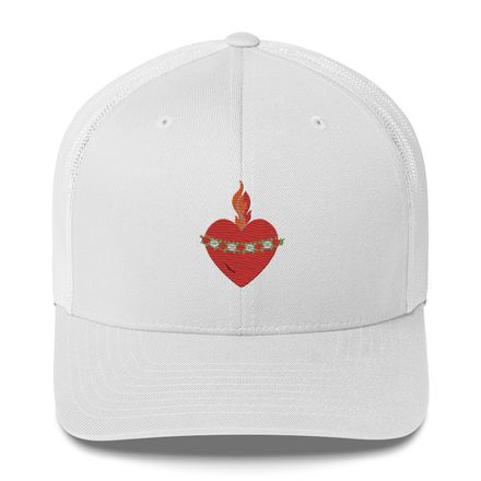 Retro Trucker Hat, Immaculate Heart Of Mary, ruzlxj design
