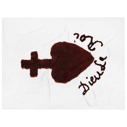 Throw Blanket, Sacré Coeur, Dieu de Roi, Vendée Chouan, obymh4 design, vertical