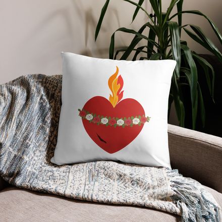 Pillow case 22x22, Immaculate Heart Of Mary, ruzlxj design