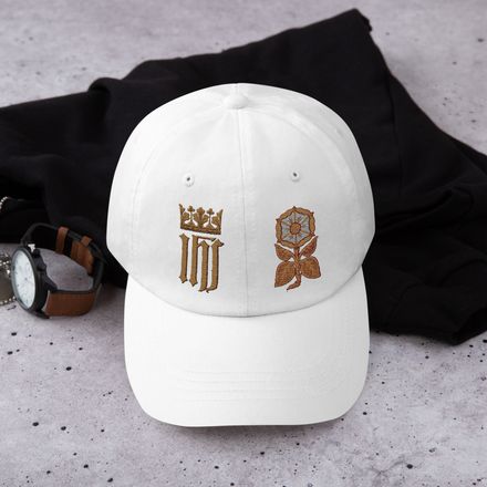 Classic Dad Hat, IHS with Crown And Monstrance Tree, hdch0f