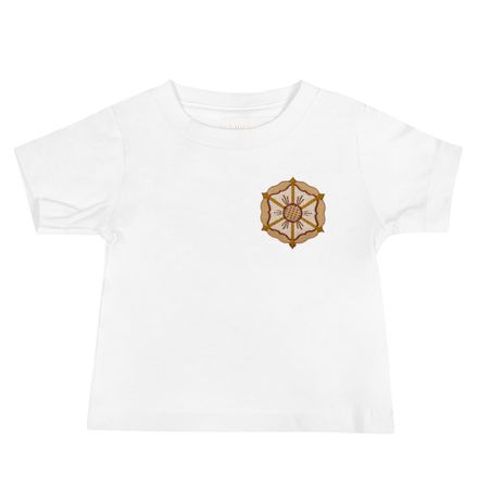Baby Staple Tee, Monstrance with Golden Pattern, eneyoj, left chest