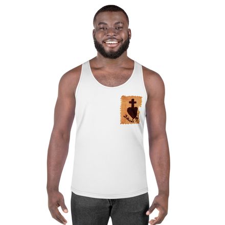 Men&#x27;s Tank Top, Sacré Coeur, Dieu de Roi, Vendée Chouan, sqpbrl design, left chest