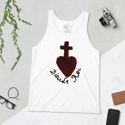 Staple Tank Top, Sacré Coeur, Dieu de Roi, Vendée Chouan, obymh4 design