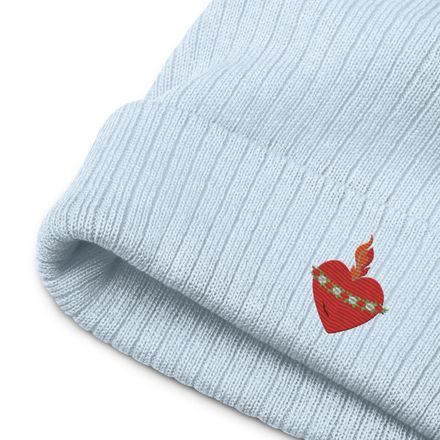 Ribbed Knit Beanie, Immaculate Heart Of Mary, ruzlxj design