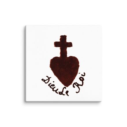 Canvas Print, 24x24, Sacré Coeur, Dieu de Roi, Vendée Chouan, obymh4 design