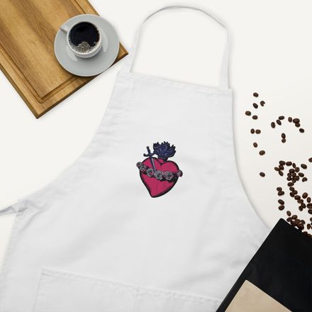 Embroidered Apron, Immaculate Heart Of Mary, g6e1do design