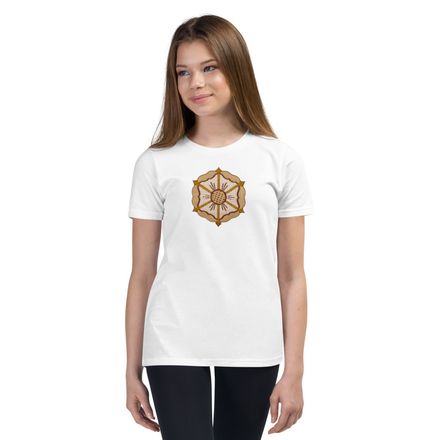 Youth Staple Tee, Monstrance with Golden Pattern, eneyoj