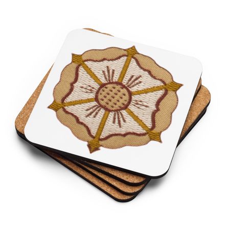 Cork-Back Coaster, Monstrance with Golden Pattern, eneyoj