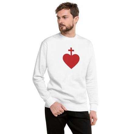Unisex Premium Sweatshirt, Sacred Heart of Jesus, 7ugqf9 design