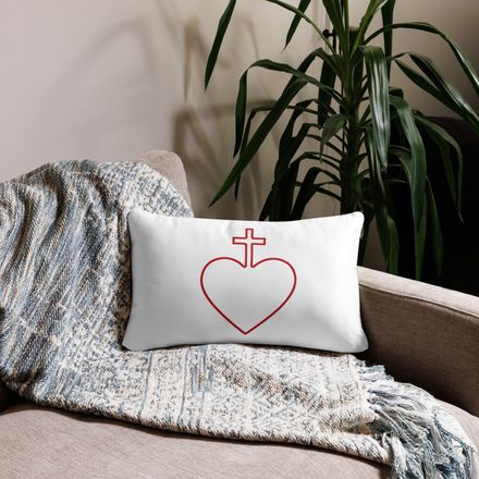 Pillow case 20x12, Sacred Heart of Jesus, 7ugqf9 hollow design