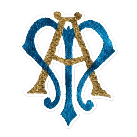 Sticker 5.5x5.5, Auspice Maria, Crest, rphg0v