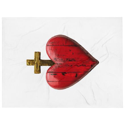 Throw Blanket, Sacred Heart of Jesus, 9i93k9 design, vertical