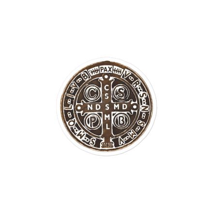 Sticker 3x3,  St. Benedict Medal, 4ouume design
