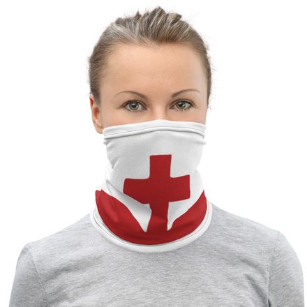 Neck Gaiter, Sacred Heart of Jesus, yjegla design 