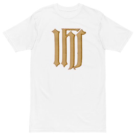 Men&#x27;s Premium Heavyweight Tee, IHS, Golden Pattern, gedziz