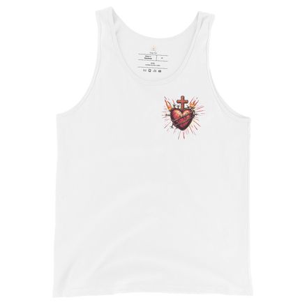 Staple Tank Top, Sacred Heart of Jesus, uetiyj design, left chest