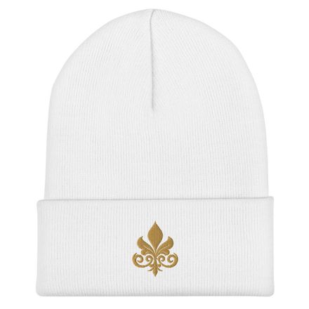 Cuffed Beanie, Fleur de Lys, q4x75x 