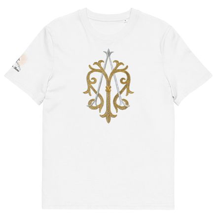 Unisex Organic Cotton T-Shirt, Auspice Maria, Crest, kgvlsx