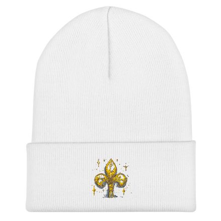 Cuffed Beanie, Fleur de Lys, kiurqq 