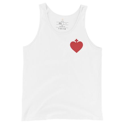 Staple Tank Top, Sacred Heart of Jesus, zhw6bo design, left chest