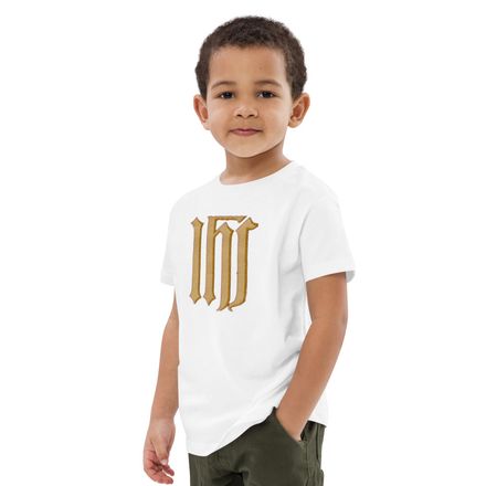 Organic Cotton Kids T-Shirt, IHS, Golden Pattern, gedziz