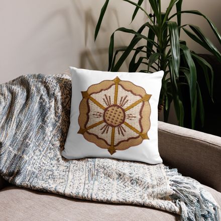 Pillow case 18x18, Monstrance with Golden Pattern, eneyoj