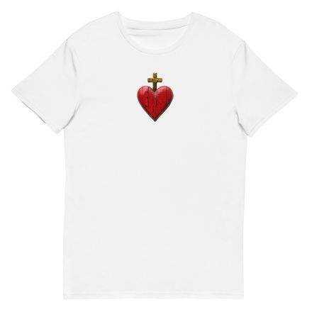 Men&#x27;s Premium Cotton T-Shirt, Sacred Heart of Jesus, 9i93k9 design