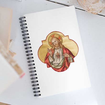Spiral Notebook, Sacred Heart of Jesus, eq75pu design 